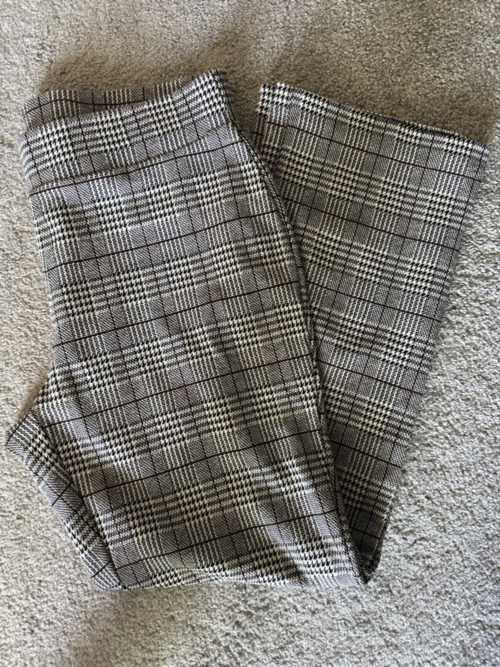 Time and Tru Black and Brown Glen Plaid Dress Pants
